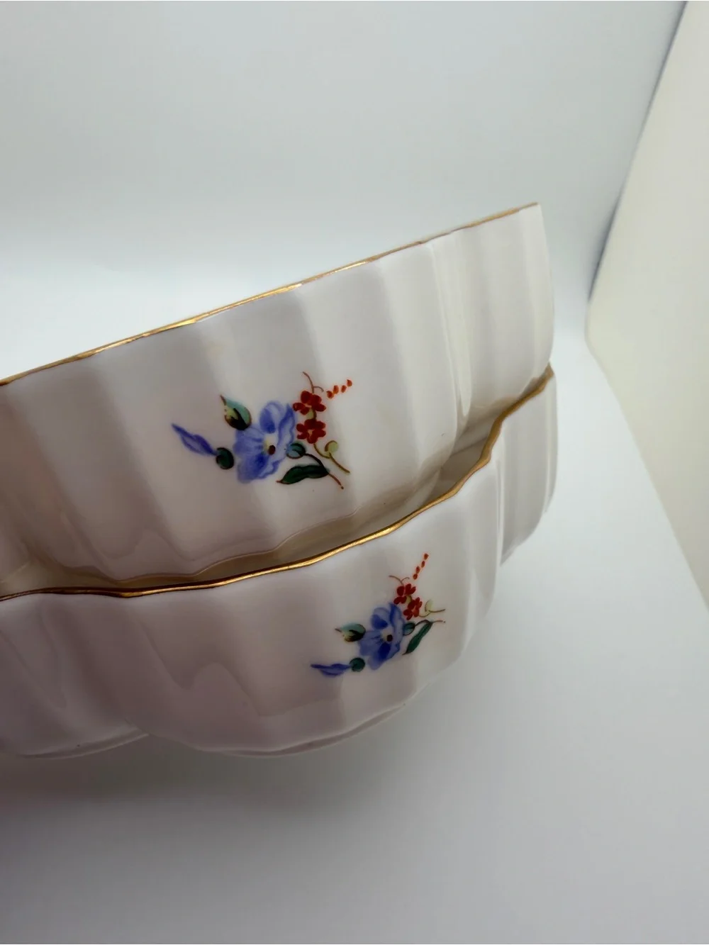 Royal Worcester Whitley Garden Fine Bone China Candy Dishes White Pink Floral